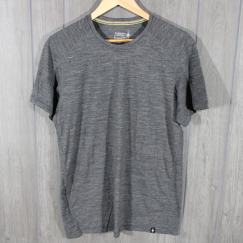 Smartwool Merino Sport 150 Zipper Pocket T-Shirt Gray - Size Medium